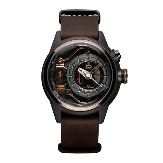 ساعت مچی الکتریکیانز THE ELECTRICIANZ مدل The MokaZ-Brown Leather Nato- 42mm