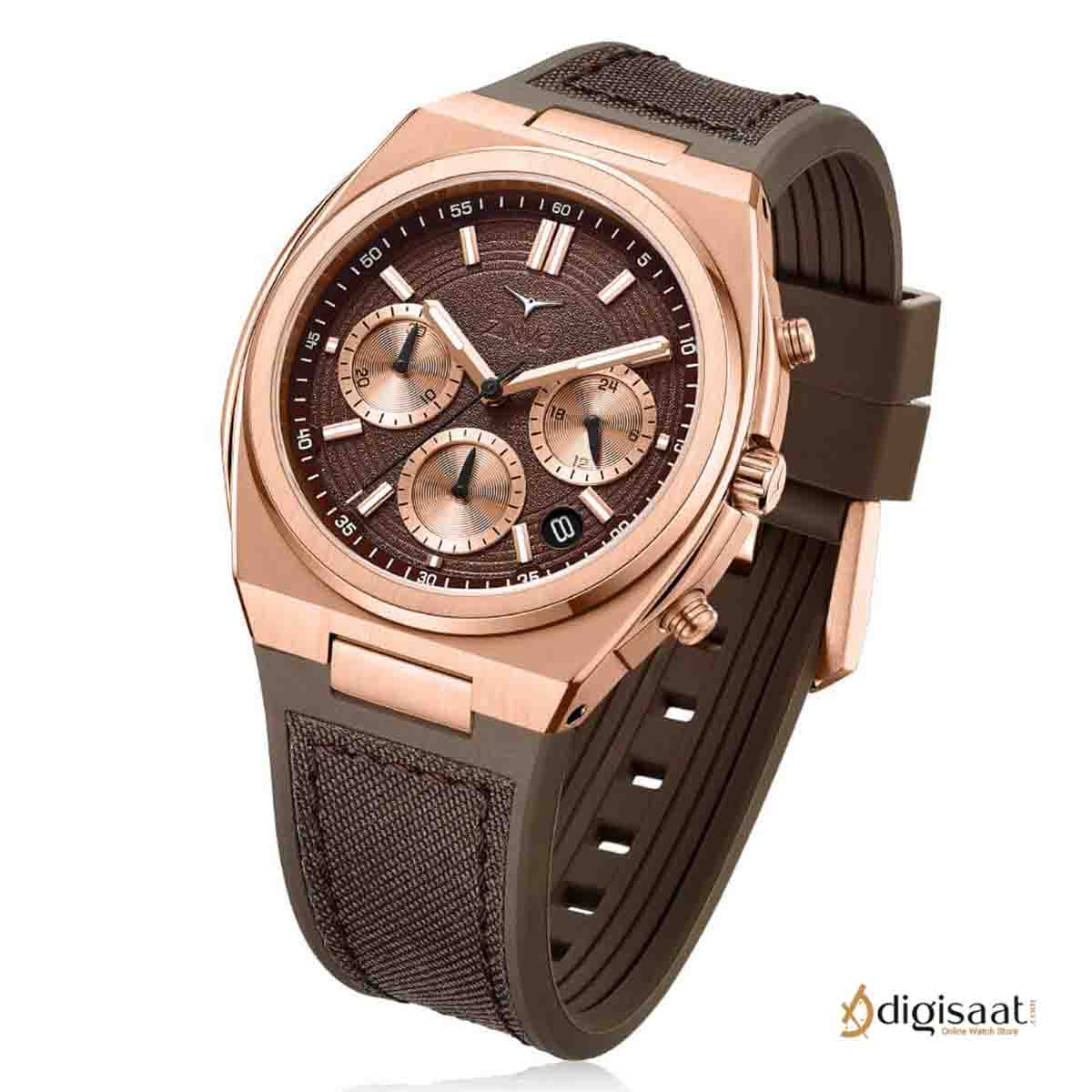 ساعت مچی مردانه کرنوگراف زینوو zinvo مدل Rival Chrono Rosegold