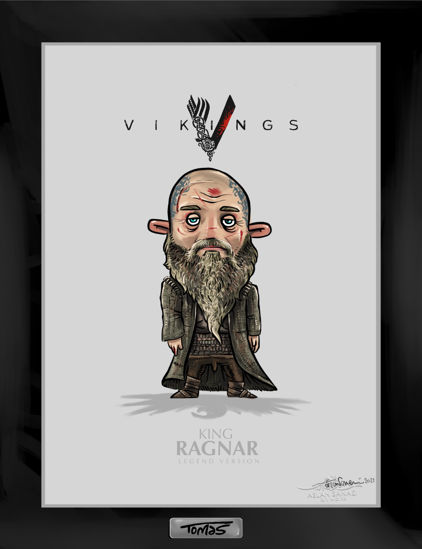 قاب پوستر کاریکاتور رگنار لاثبروک Ragnar Lodbrok