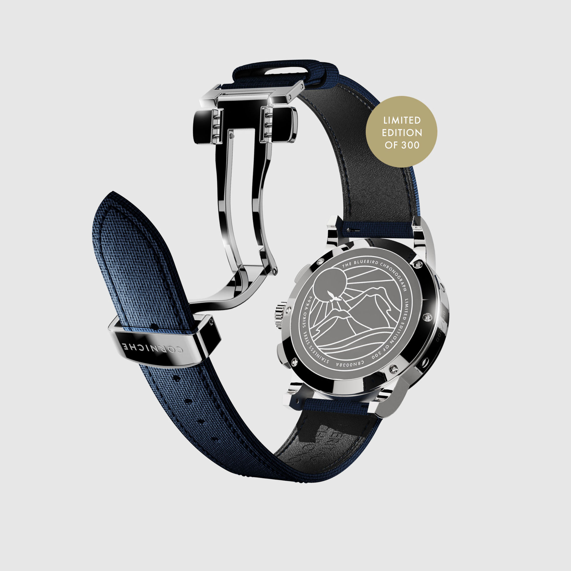 ساعت مچی مردانه کورنیش  Corniche heritage chronograph Limited Edition Bluebird